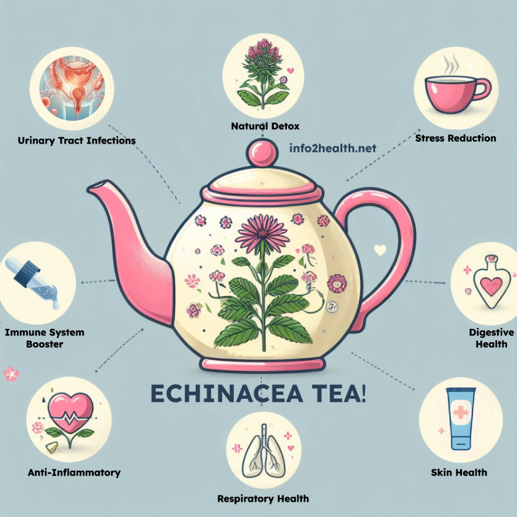 Echinacea Tea Health Benefits Infographic